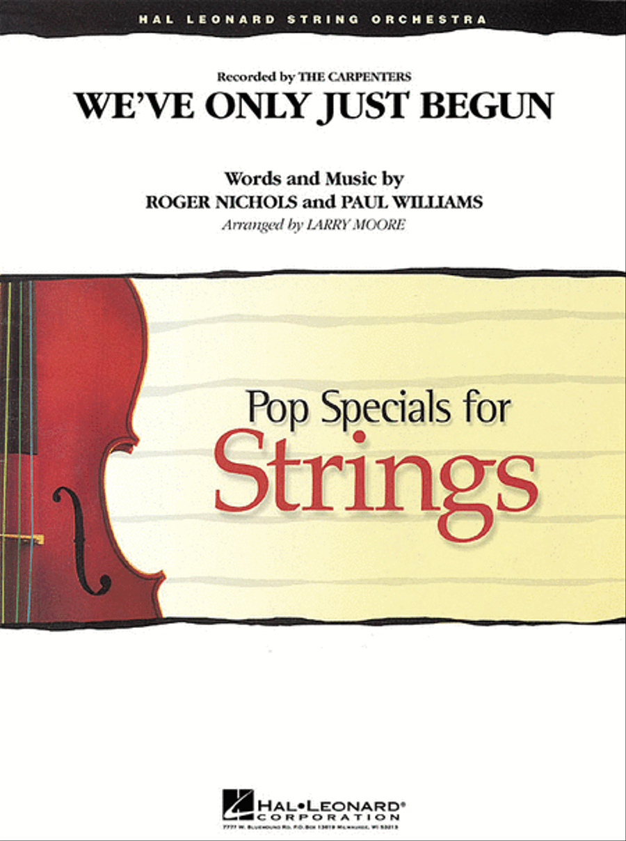 We've Only Just Begun String Orchestra scores gallery preview page 1