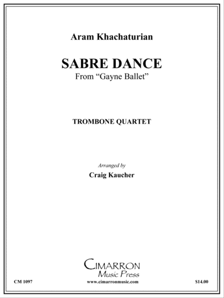 Sabre Dance Trombone Quartet scores gallery preview page 1