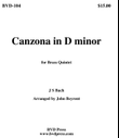 Canzona in d minor