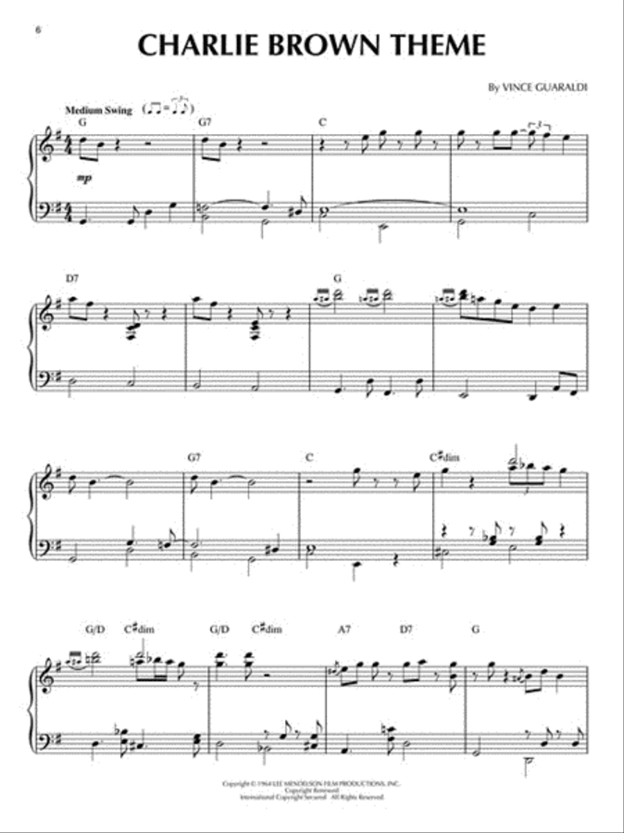 Peanuts® Piano, Vocal, Guitar scores gallery preview page 3