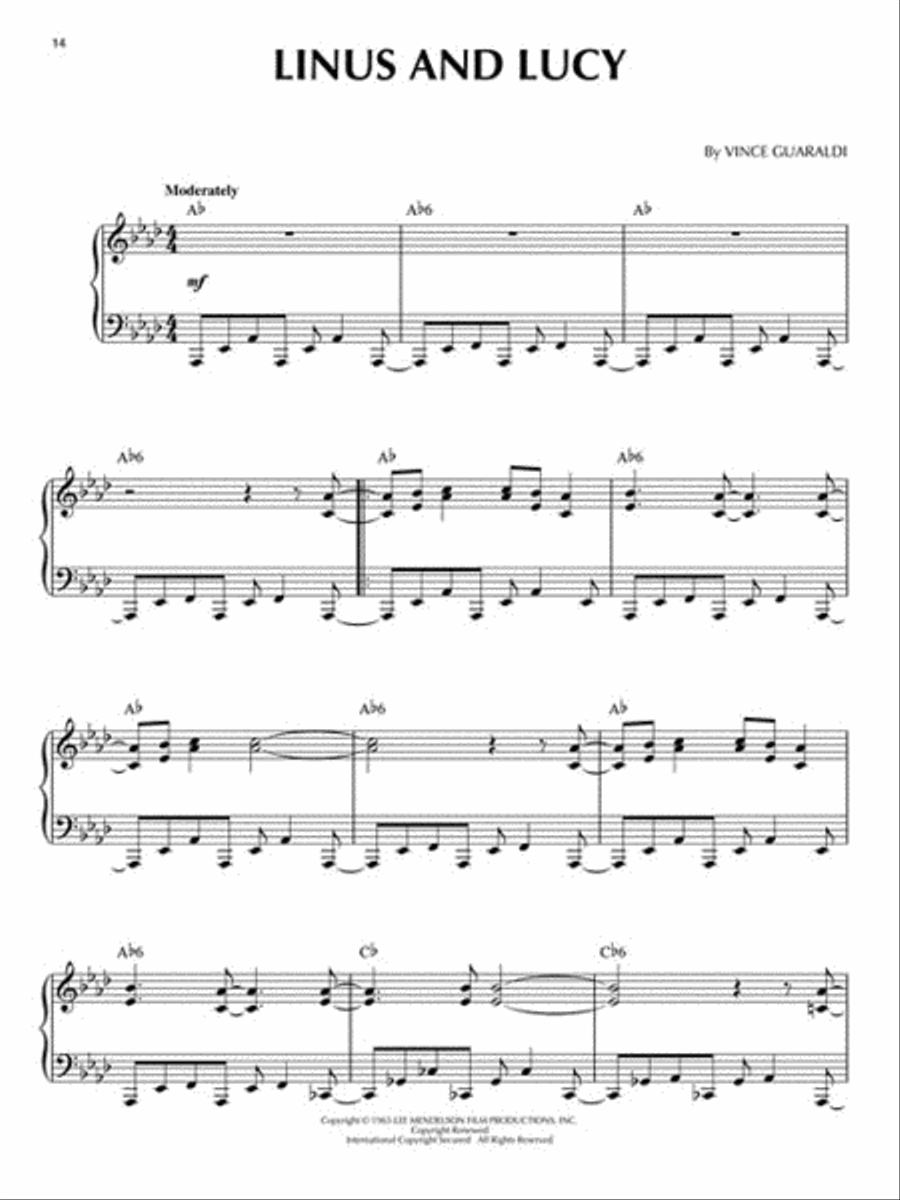 Peanuts® Piano, Vocal, Guitar scores gallery preview page 4