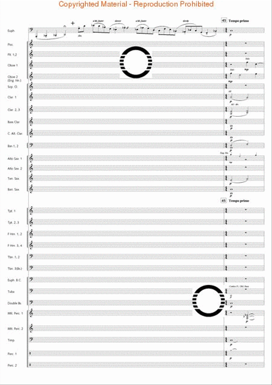 Fantasia di Falcone Fantasia di Falcone Concert Band scores gallery preview page 44