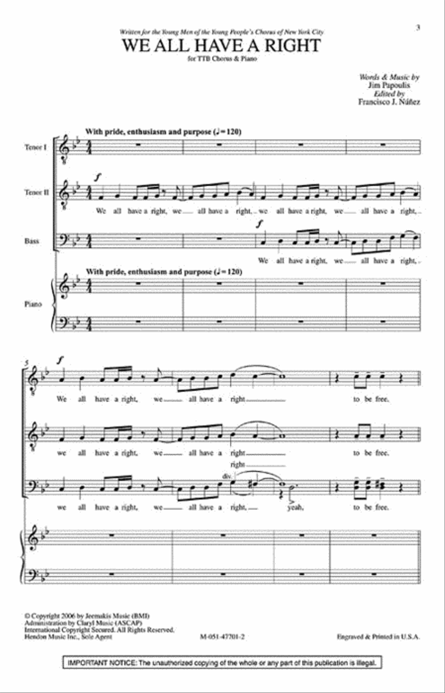 We All Have a Right We All Have a Right TTB scores gallery preview page 2
