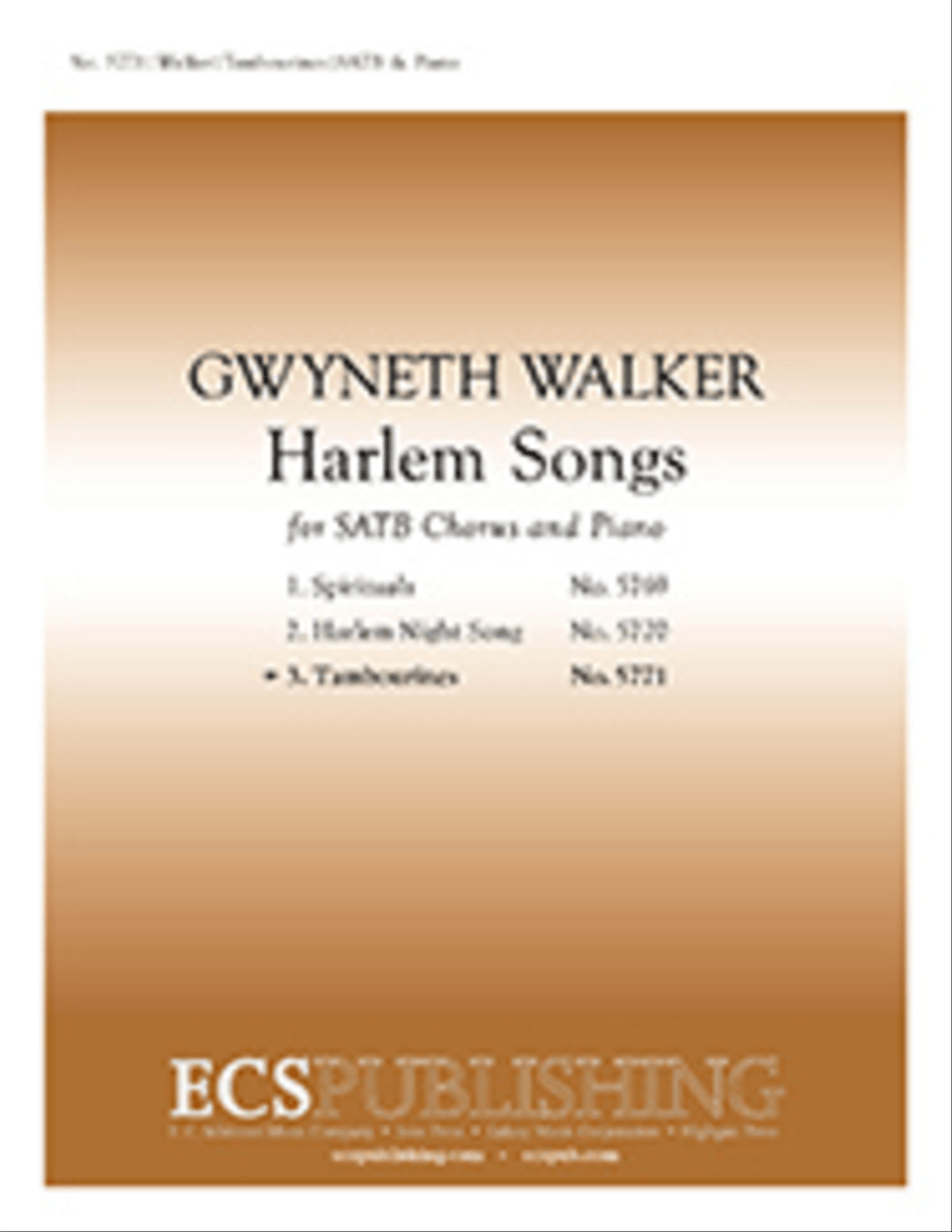 Tambourines from Harlem Songs 4-Part scores gallery preview page 1
