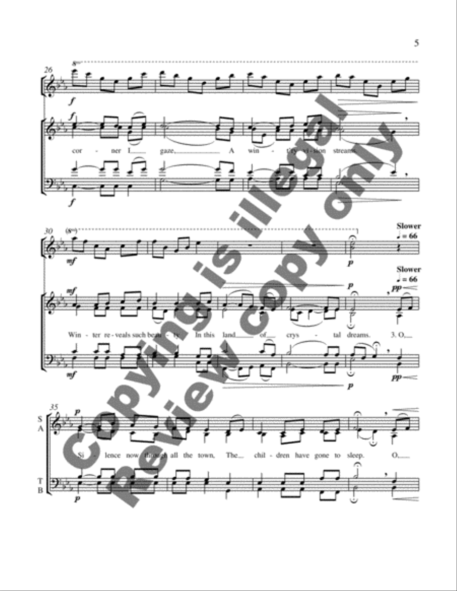 Land of Crystal Dreams (Choral Score) 4-Part scores gallery preview page 4