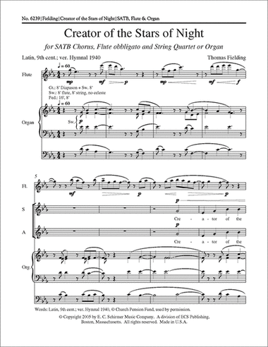 Creator of the Stars of Night (Choral Score)