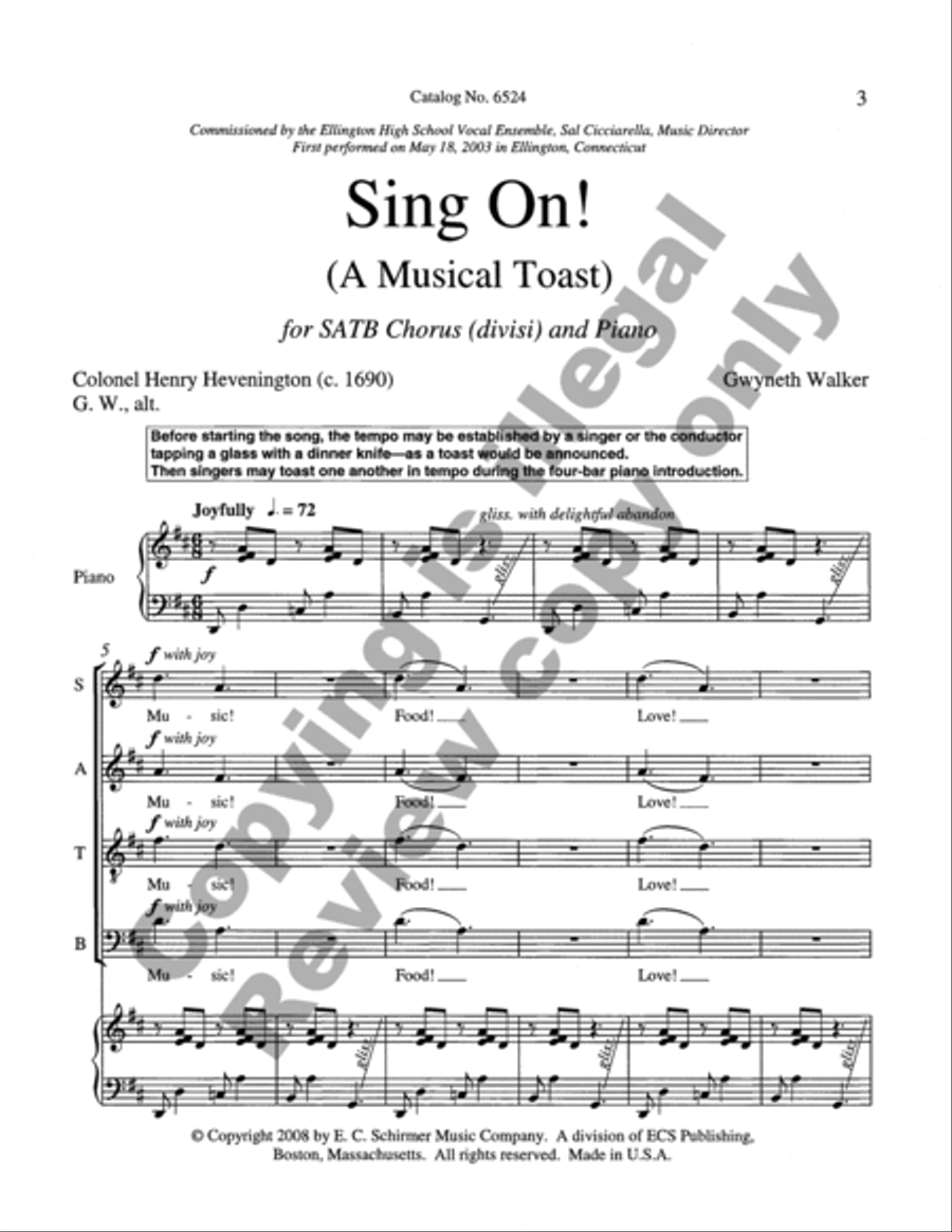 Sing On! Sing On! Divisi scores gallery preview page 11