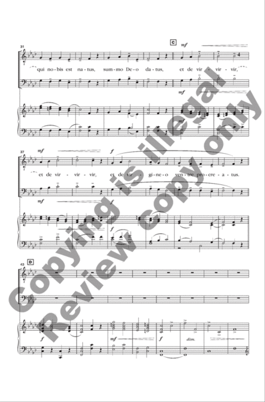 Personent Hodie (Choral Score) TTBB scores gallery preview page 4