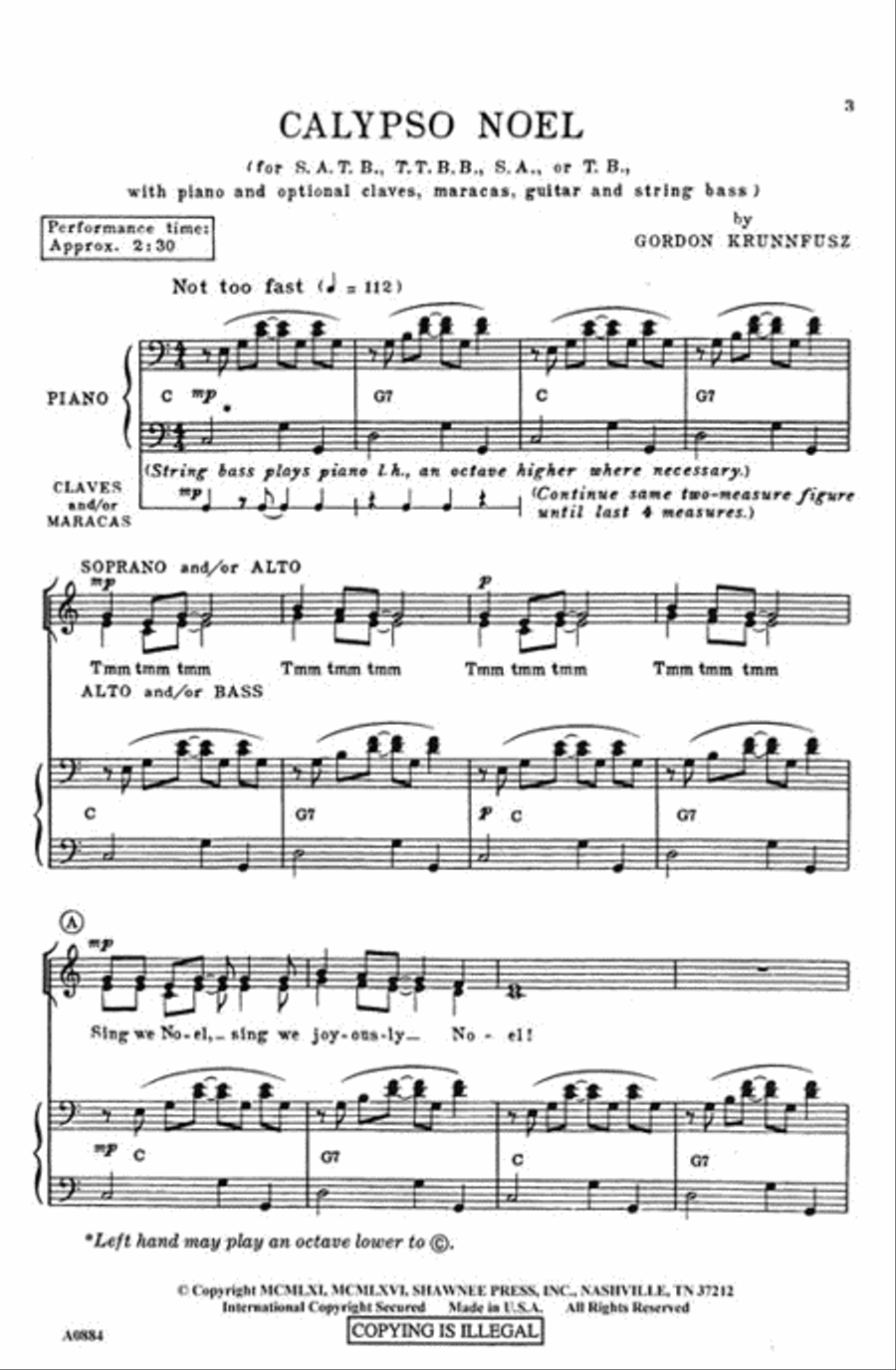 Calypso Noel Calypso Noel 4-Part scores gallery preview page 2