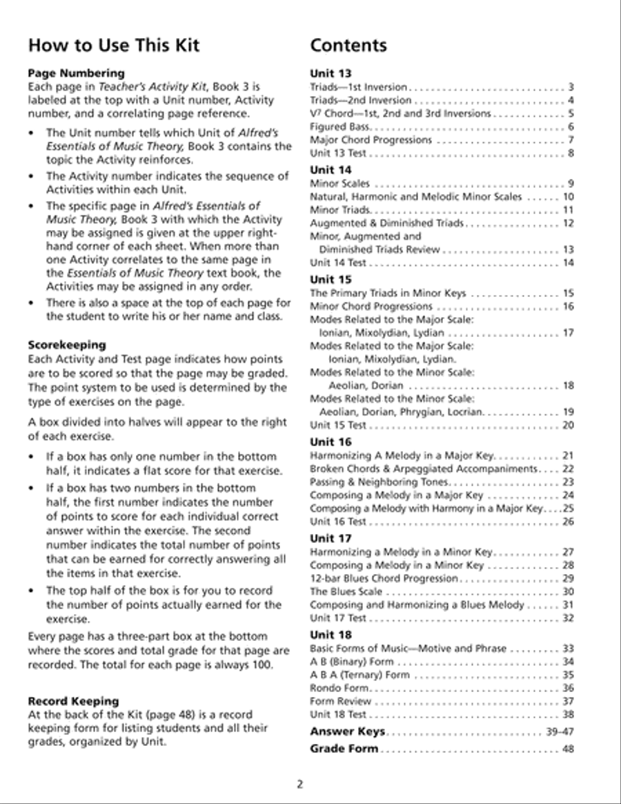 Alfred's Essentials of Music Theory, Book 3 Activity Books scores gallery preview page 3