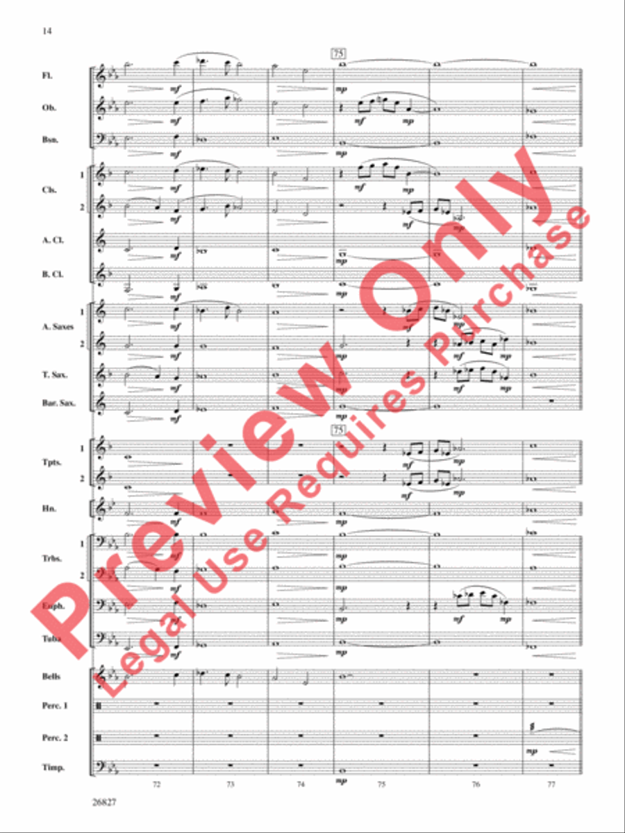 In Honor of the Fallen In Honor of the Fallen Concert Band scores gallery preview page 15
