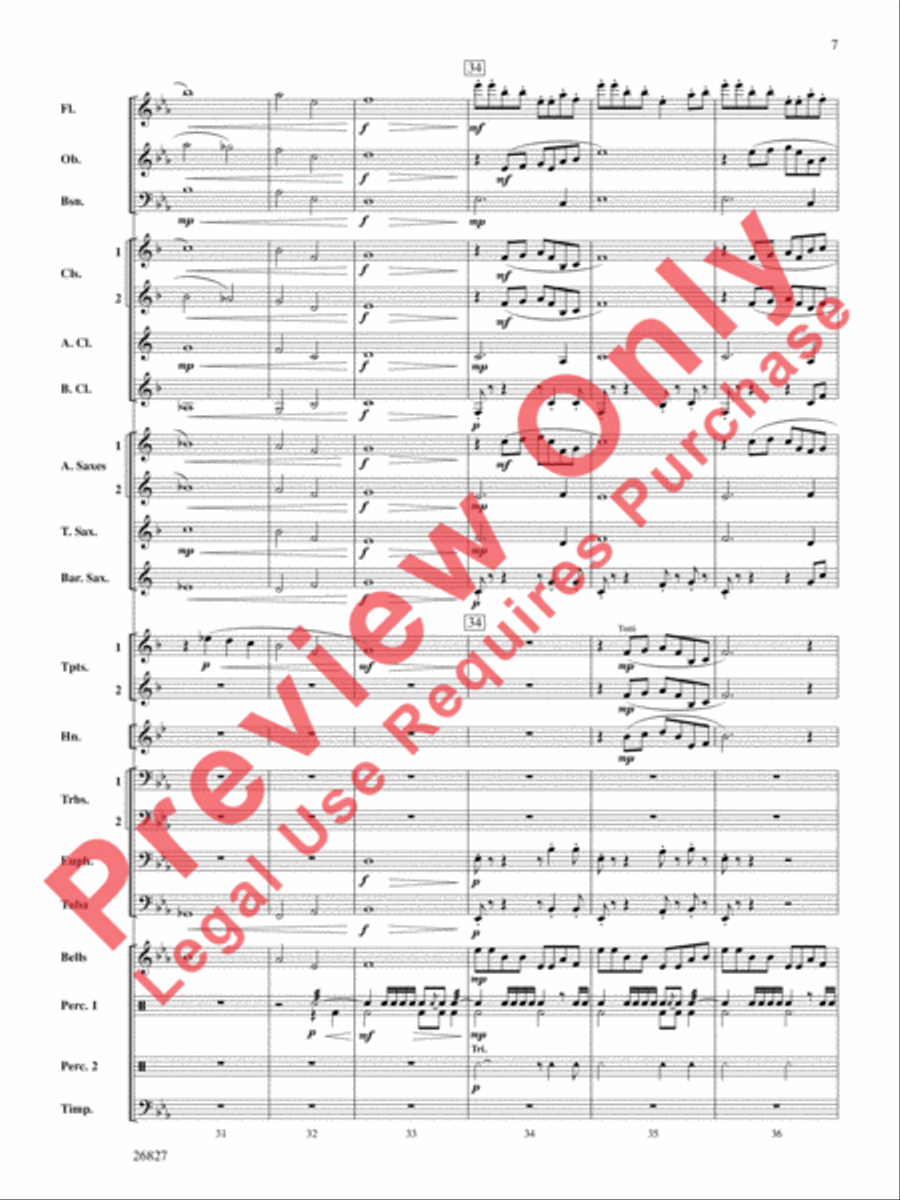 In Honor of the Fallen In Honor of the Fallen Concert Band scores gallery preview page 8