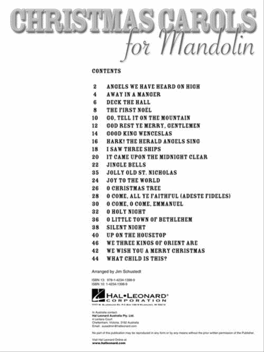 Christmas Carols for Mandolin Mandolin scores gallery preview page 3