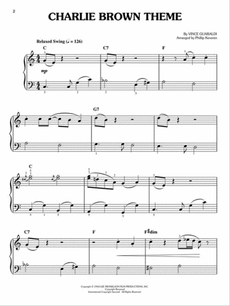 The Vince Guaraldi Collection Easy Piano scores gallery preview page 2