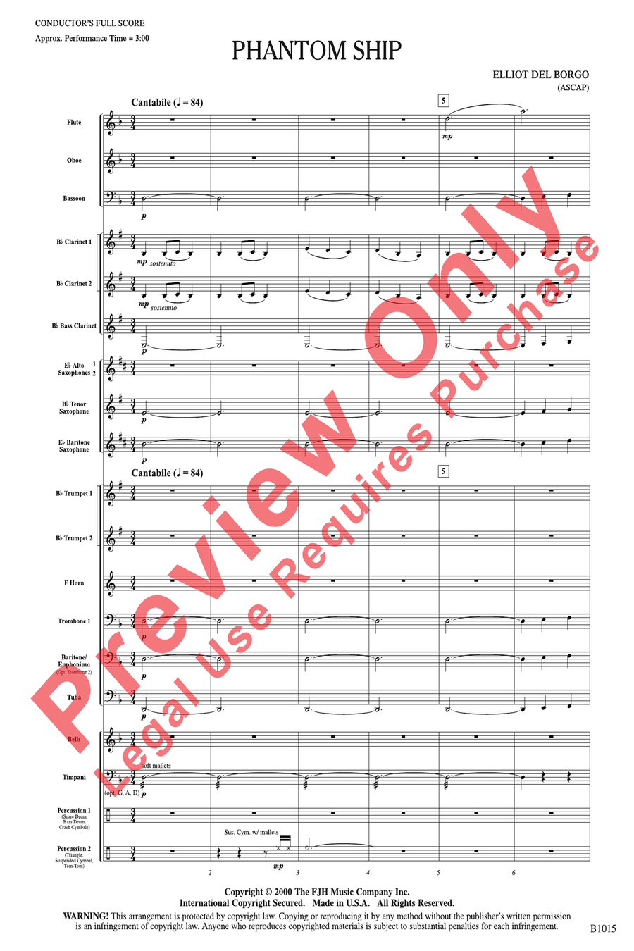 Phantom Ship Phantom Ship Concert Band scores gallery preview page 3