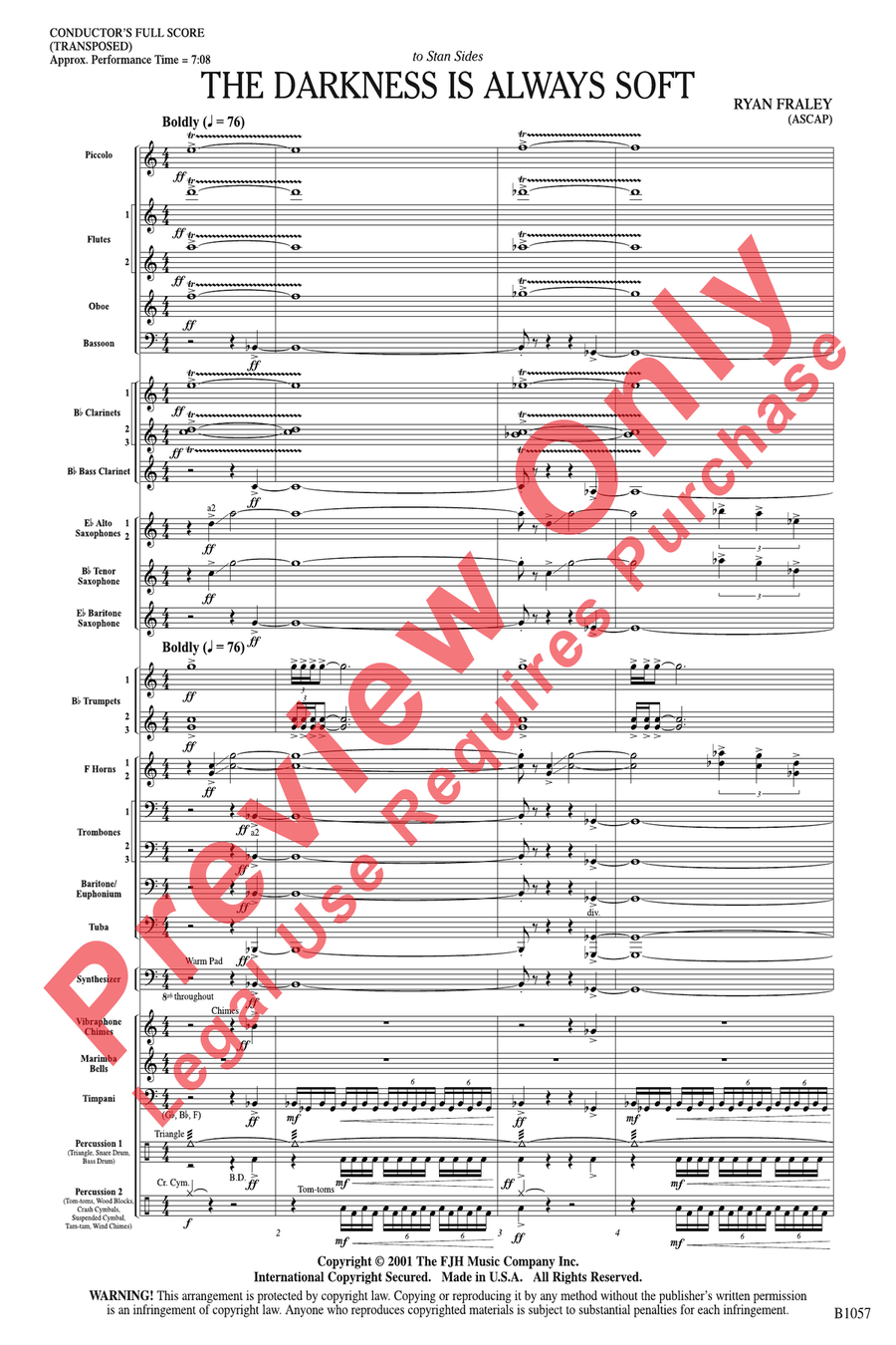 The Darkness is Always Soft Concert Band scores gallery preview page 3