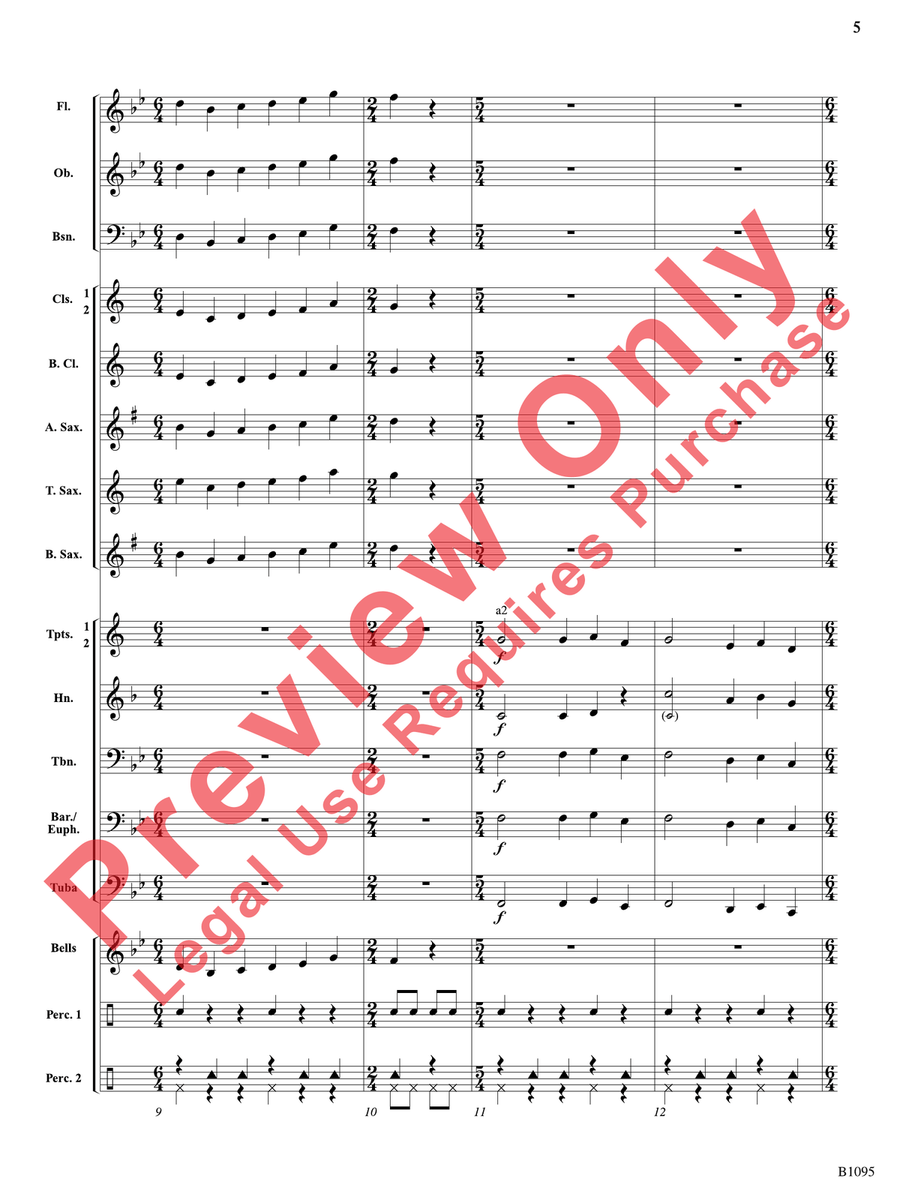 Loco Motion Loco Motion Concert Band scores gallery preview page 6