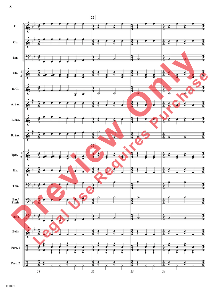 Loco Motion Loco Motion Concert Band scores gallery preview page 9