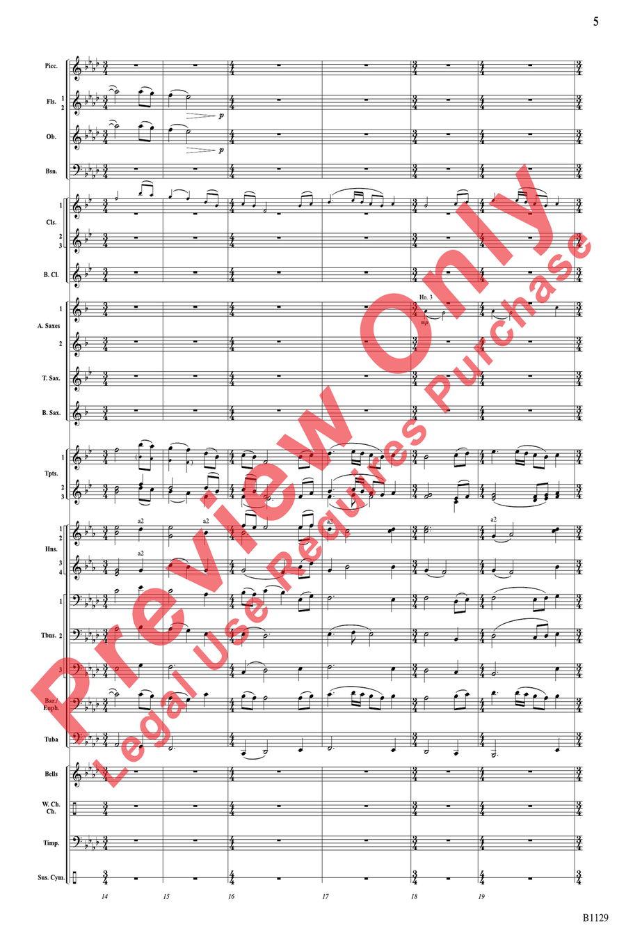 In Heaven's Air In Heaven's Air Concert Band scores gallery preview page 5