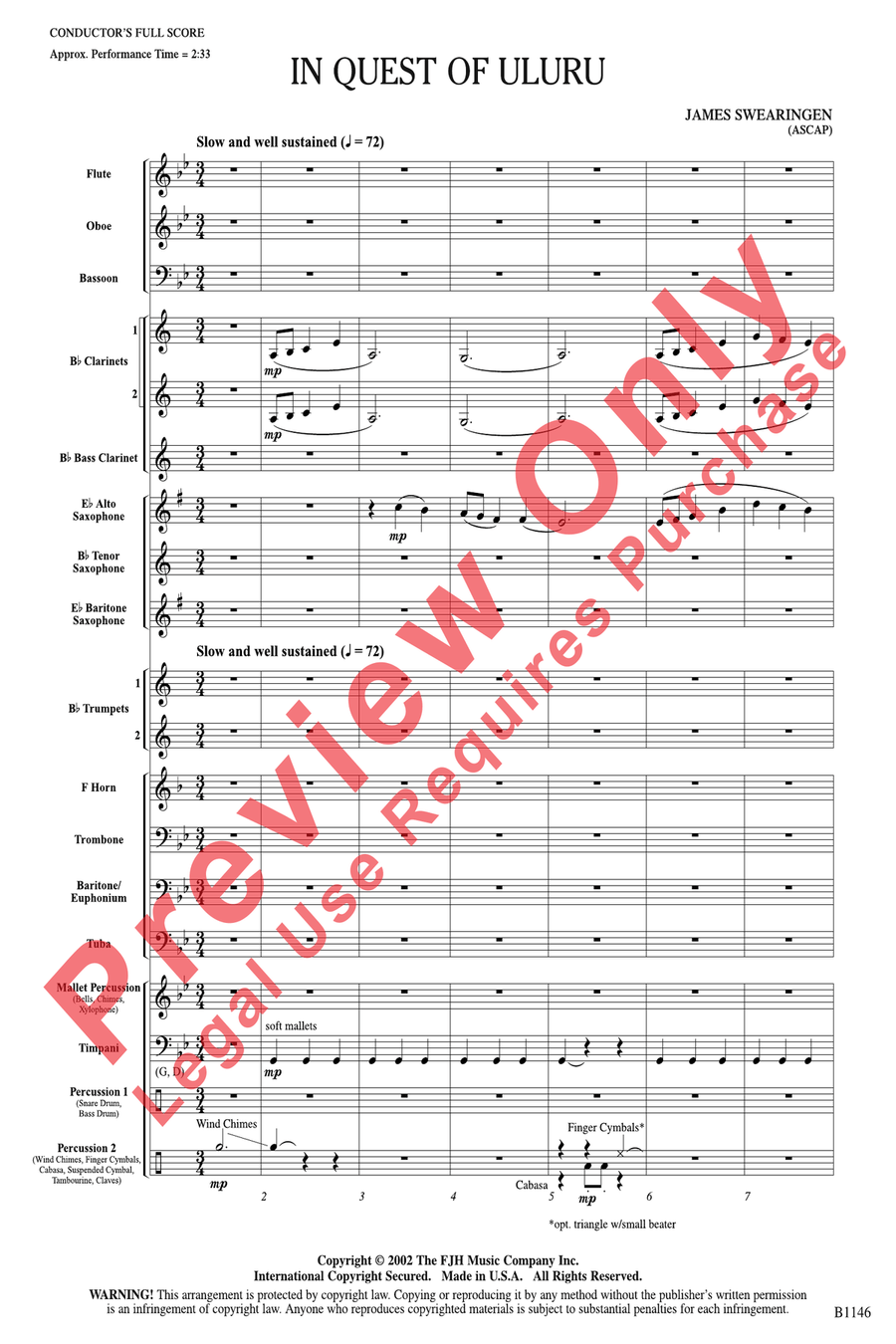 In Quest of Uluru In Quest of Uluru Concert Band scores gallery preview page 3