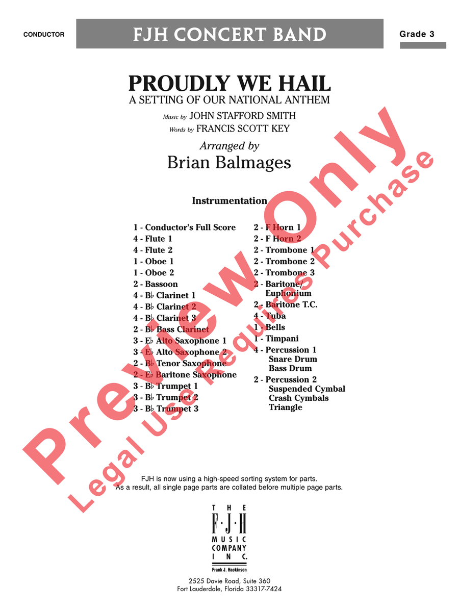 Proudly We Hail Proudly We Hail Concert Band scores gallery preview page 2