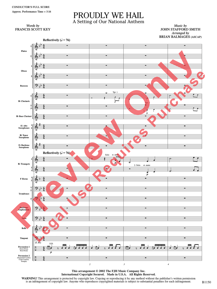 Proudly We Hail Proudly We Hail Concert Band scores gallery preview page 4