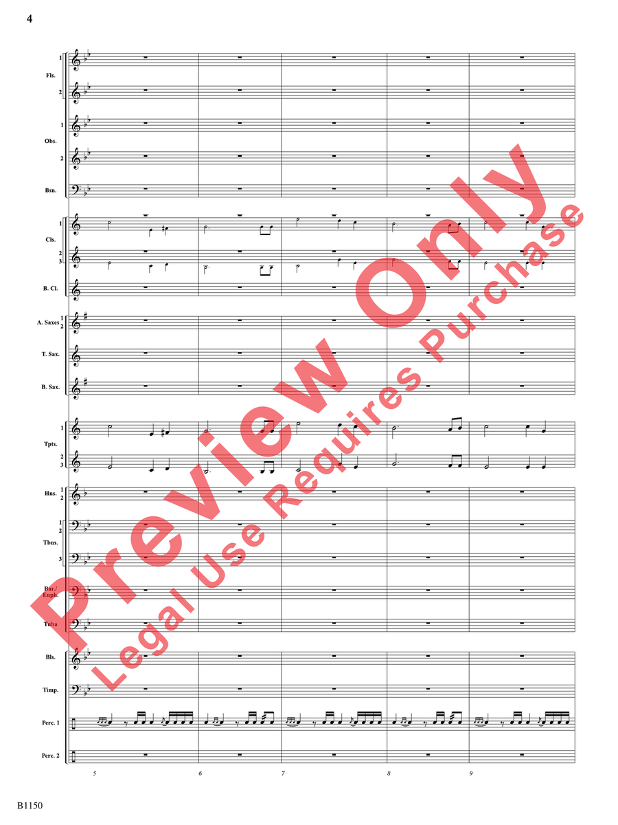 Proudly We Hail Proudly We Hail Concert Band scores gallery preview page 5
