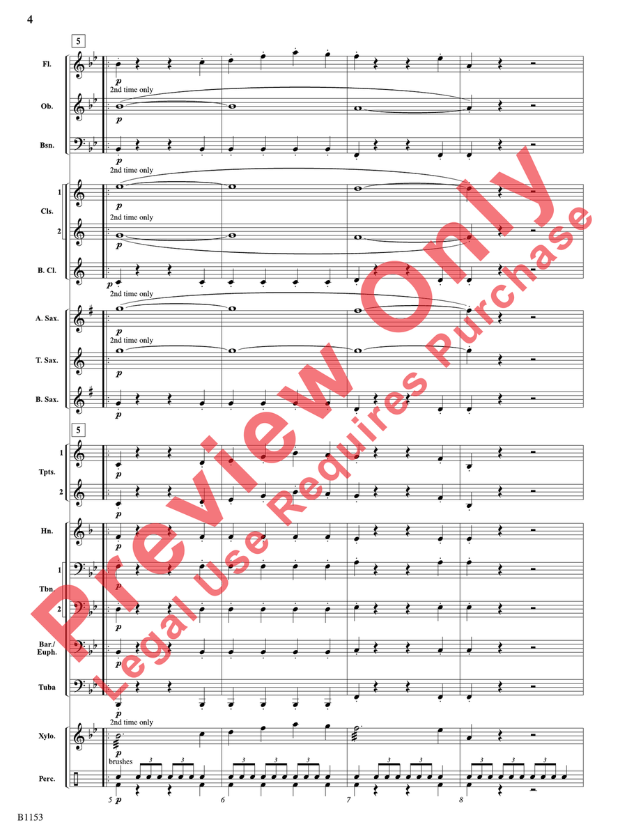 Play a Simple Melody Play a Simple Melody Concert Band scores gallery preview page 5
