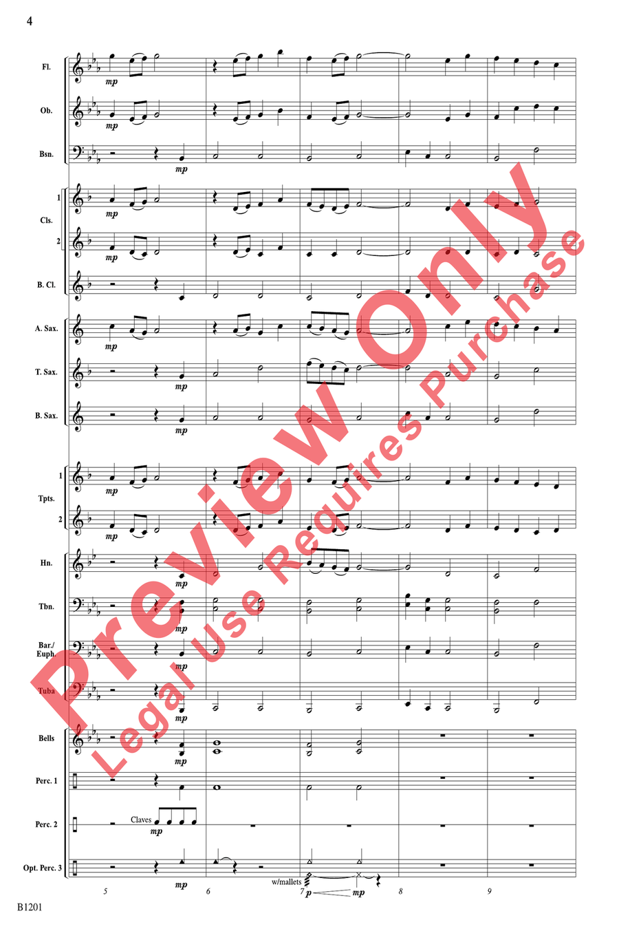 Incantation and Ritual Incantation and Ritual Concert Band scores gallery preview page 4