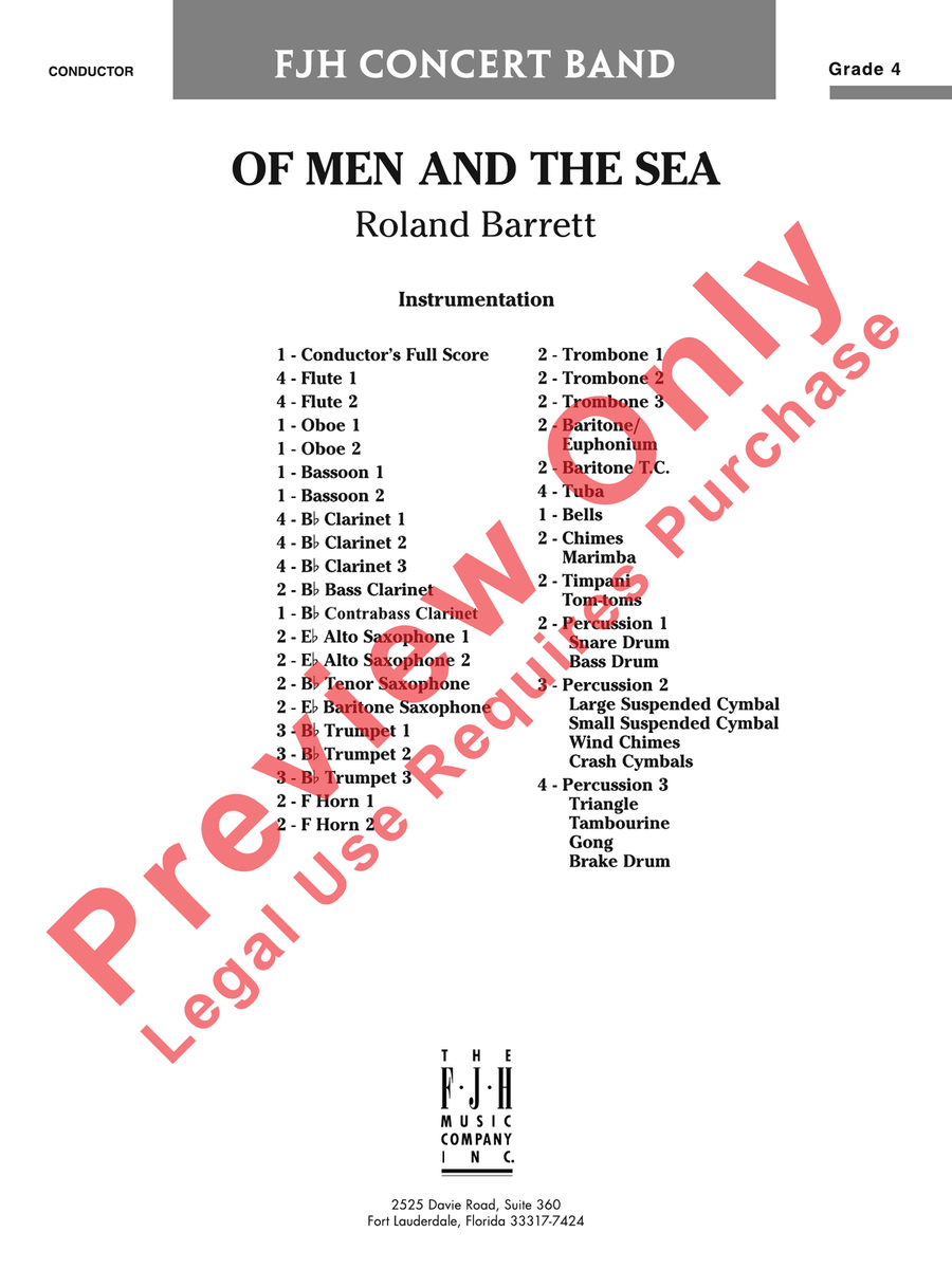 Of Men and the Sea Of Men and the Sea Concert Band scores gallery preview page 2