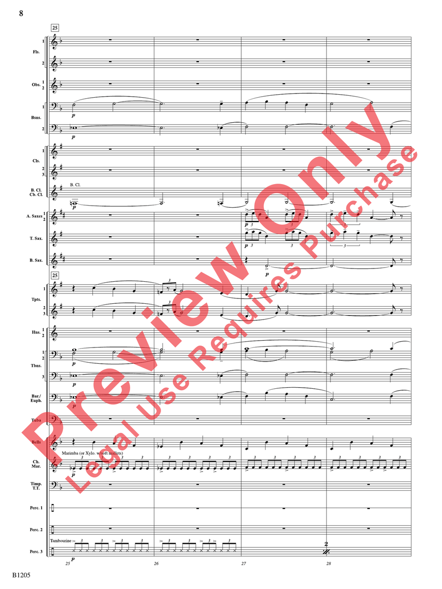 Of Men and the Sea Of Men and the Sea Concert Band scores gallery preview page 9