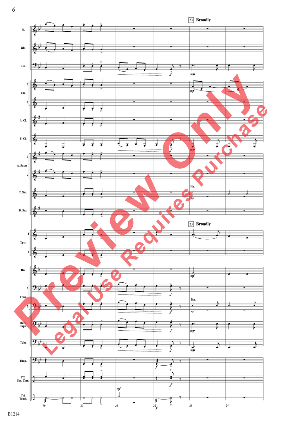 Dance at the Lake of Miramoor Concert Band scores gallery preview page 6