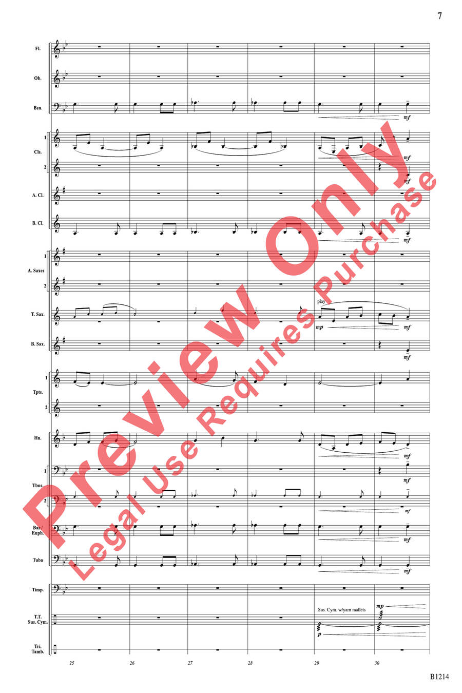 Dance at the Lake of Miramoor Concert Band scores gallery preview page 7