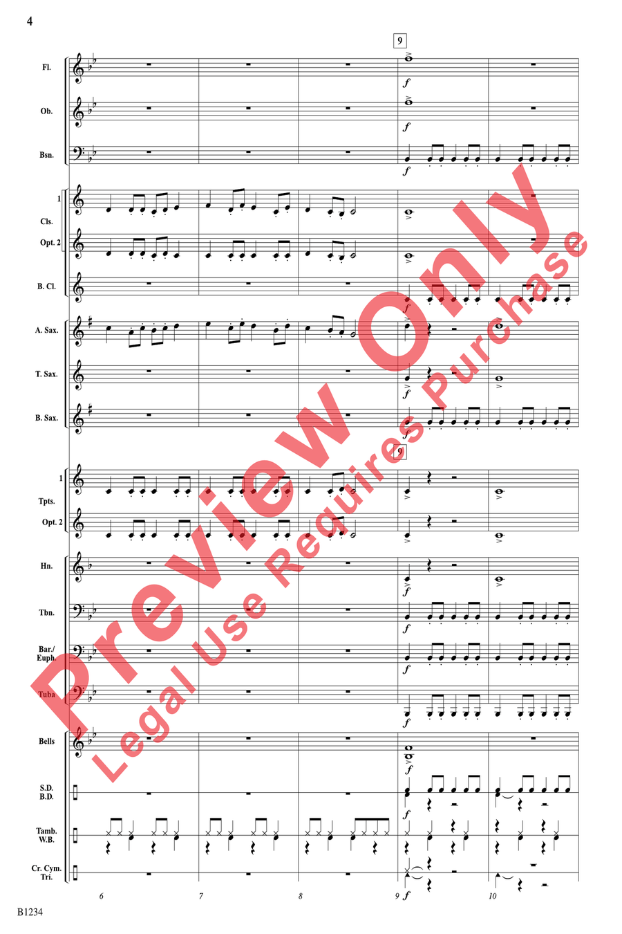 Courtly Dance and Procession Concert Band scores gallery preview page 4