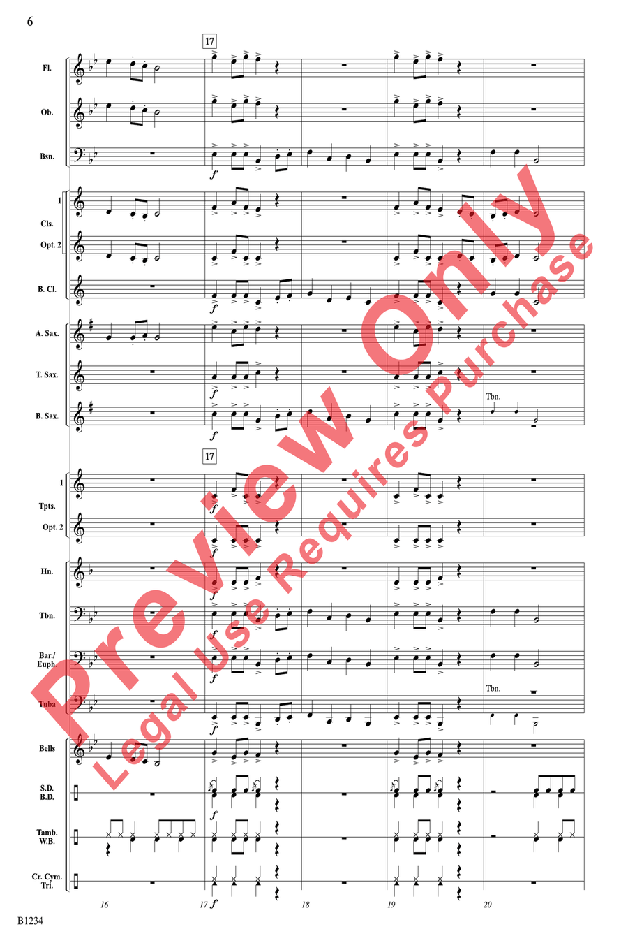 Courtly Dance and Procession Concert Band scores gallery preview page 6