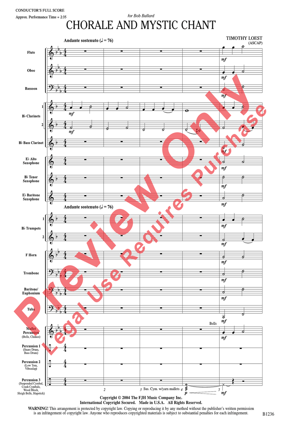 Chorale and Mystic Chant Chorale and Mystic Chant Concert Band scores gallery preview page 3