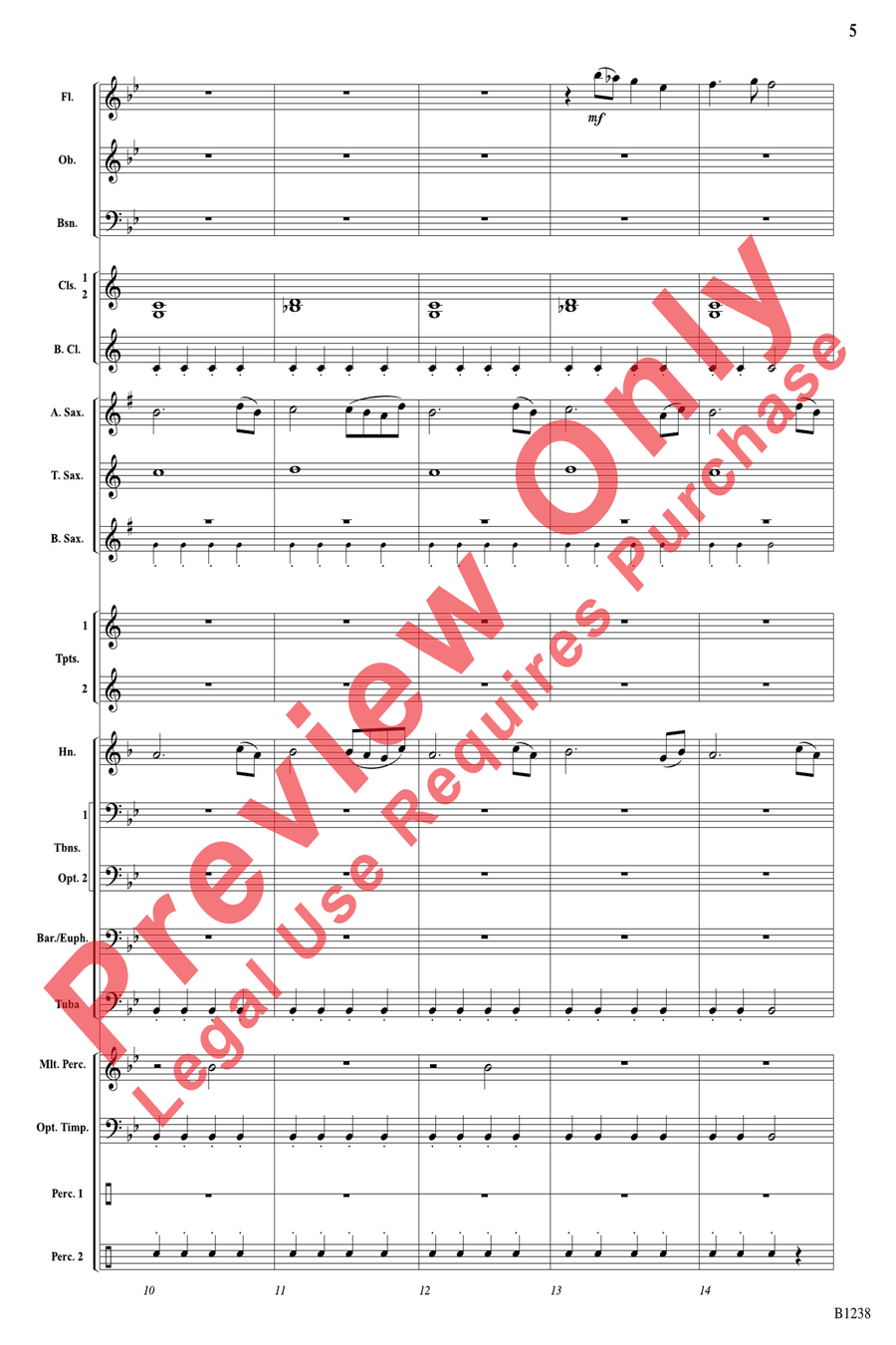 Legend of the Yankee Clippers Concert Band scores gallery preview page 5