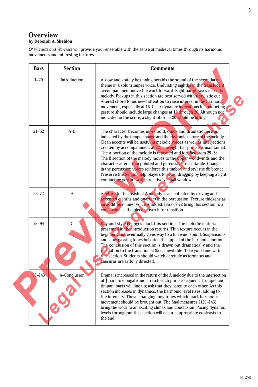 Of Wizards and Warriors Of Wizards and Warriors Concert Band scores gallery preview page 3