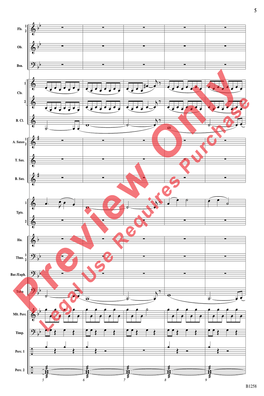 Of Wizards and Warriors Of Wizards and Warriors Concert Band scores gallery preview page 5
