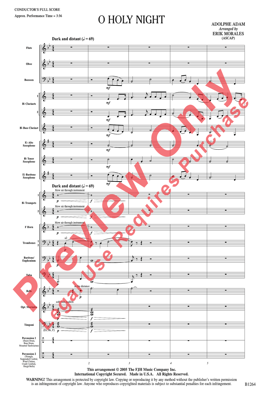 O Holy Night O Holy Night Concert Band scores gallery preview page 3