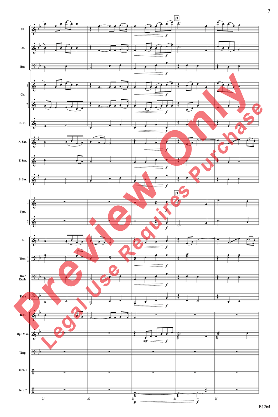 O Holy Night O Holy Night Concert Band scores gallery preview page 7