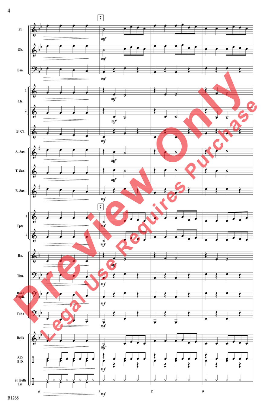 Can Santa Can Can? Can Santa Can Can? Concert Band scores gallery preview page 4