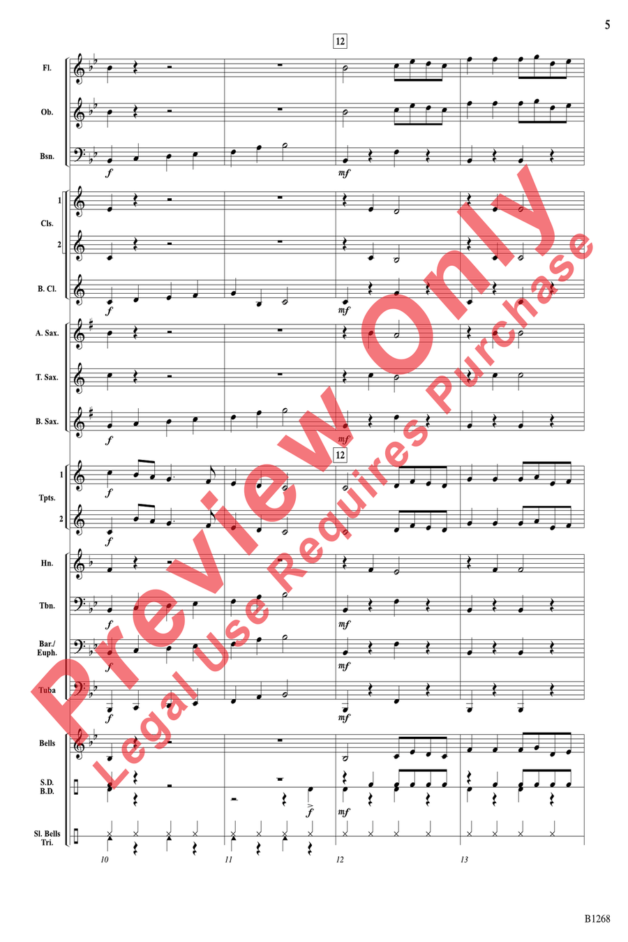 Can Santa Can Can? Can Santa Can Can? Concert Band scores gallery preview page 5