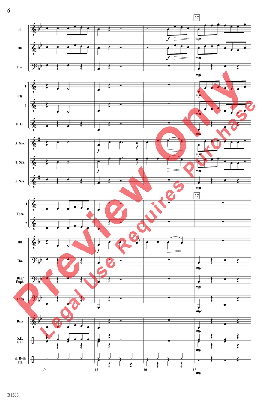 Can Santa Can Can? Can Santa Can Can? Concert Band scores gallery preview page 6