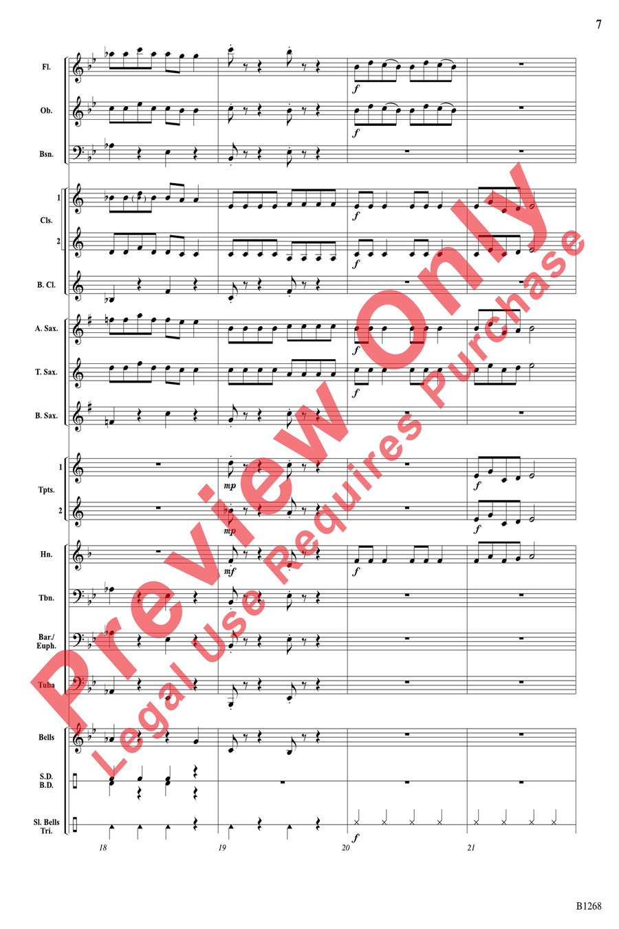 Can Santa Can Can? Can Santa Can Can? Concert Band scores gallery preview page 7
