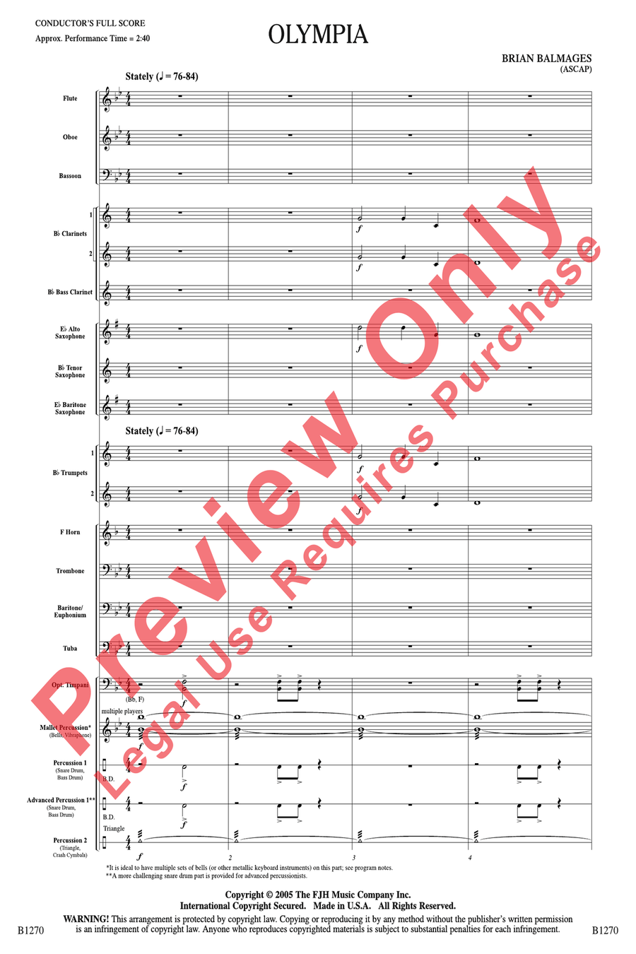 Olympia Concert Band scores gallery preview page 3