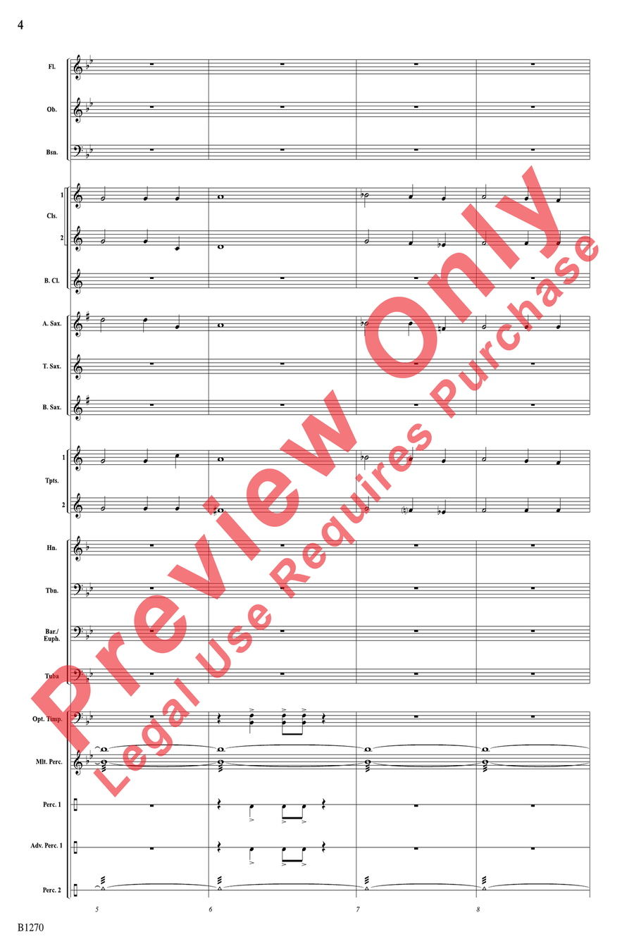 Olympia Concert Band scores gallery preview page 4