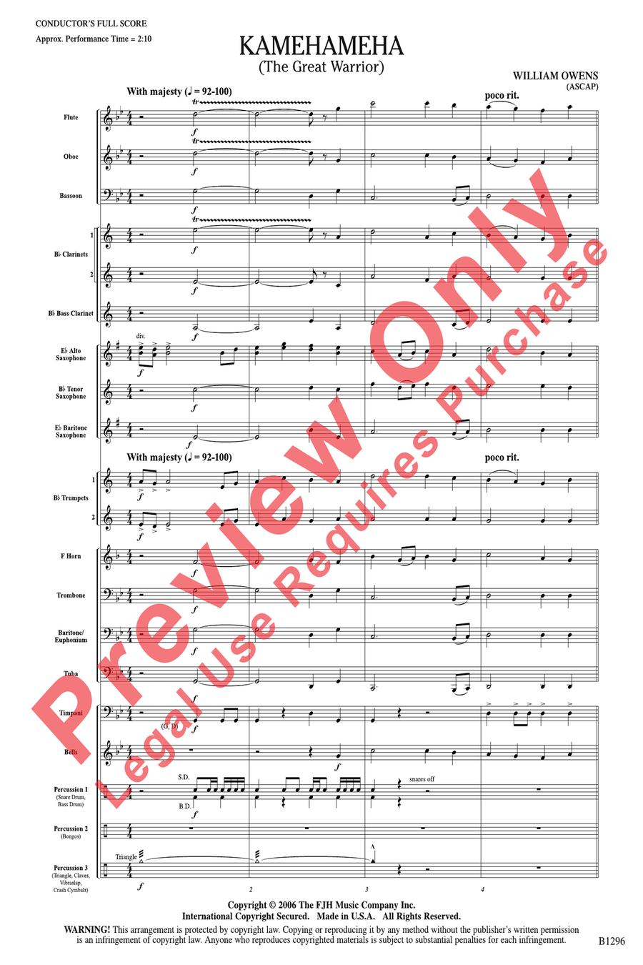 Kamehameha Kamehameha Concert Band scores gallery preview page 3