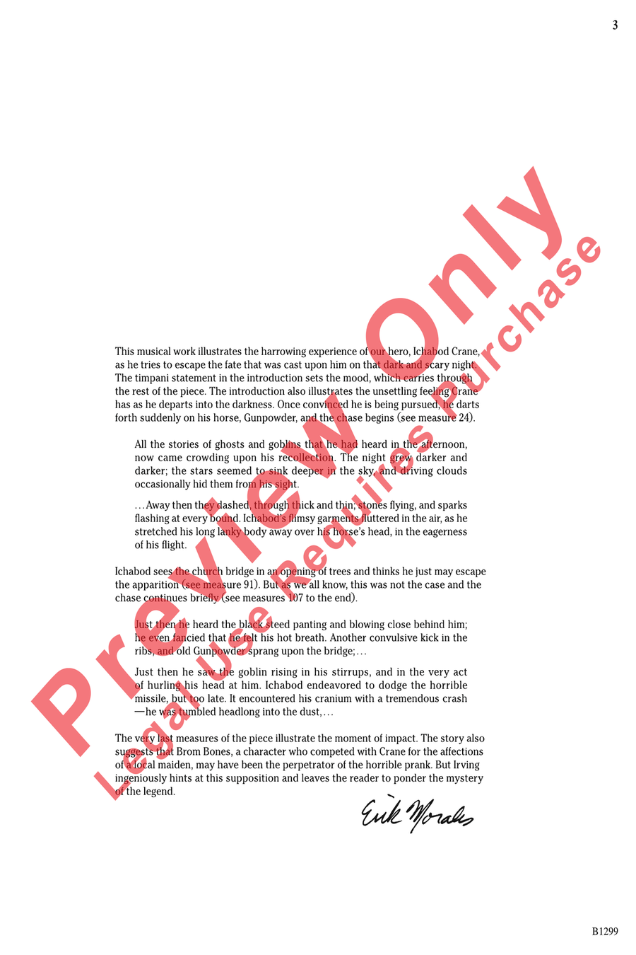 Through Darkened Sleepy Hollow Concert Band scores gallery preview page 3