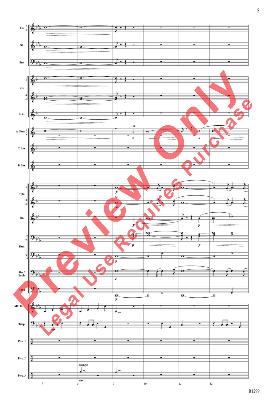 Through Darkened Sleepy Hollow Concert Band scores gallery preview page 5